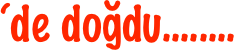 ‘de doğdu........